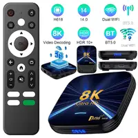 H618 Smart TV Box Android 14 Quad Core Cortex A53 8K HD reproductor multimedia 2,4G/5G WiFi Dual 8K BT decodificador Android Box con control remoto
