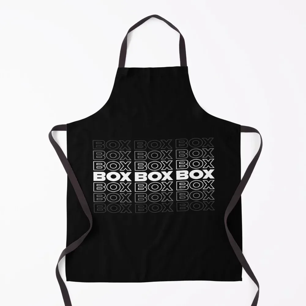 

Box Box Box F1 Faded Text Design Apron work ladies Kitchen accessories christmas kitchen Restaurant Apron