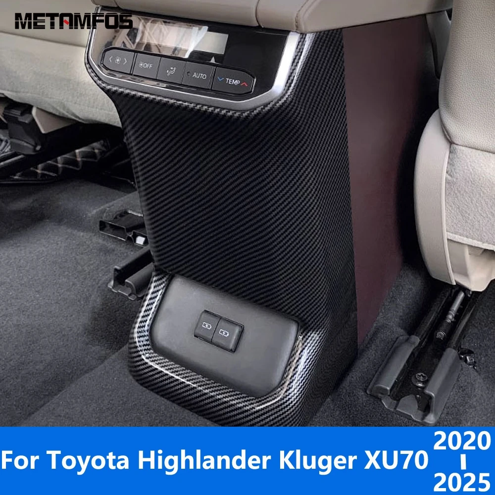 

Задняя крышка вентиляционного отверстия кондиционера, накладка для Toyota Highlander Kluger XU70 2020-2024 2025, аксессуары для интерьера из углеродного волокна