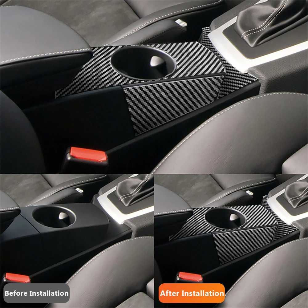 For BMW X3 E83 2006-2010 Car-styling Carbon Fiber Car Central Control Cup Holder Panel Decorative Sticker Inter Auto Accessories