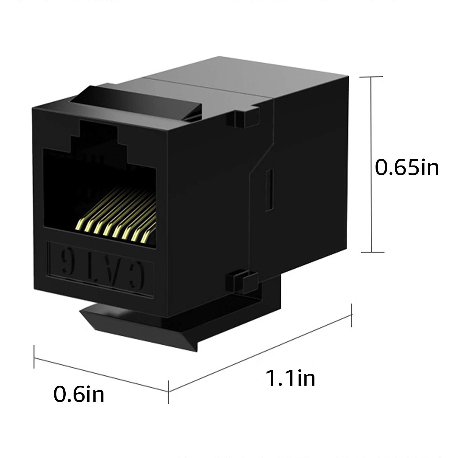 Couremplaçant en ligne Rj45 Cat6, prise trapézoïdale, femelle à femelle, insertion, 25 pièces