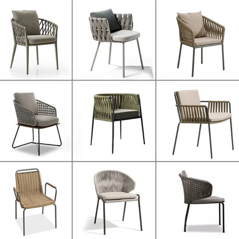 Outdoor table and chair combination courtyard leisure rattan chair restaurant terrace balcony outdoor chair flower