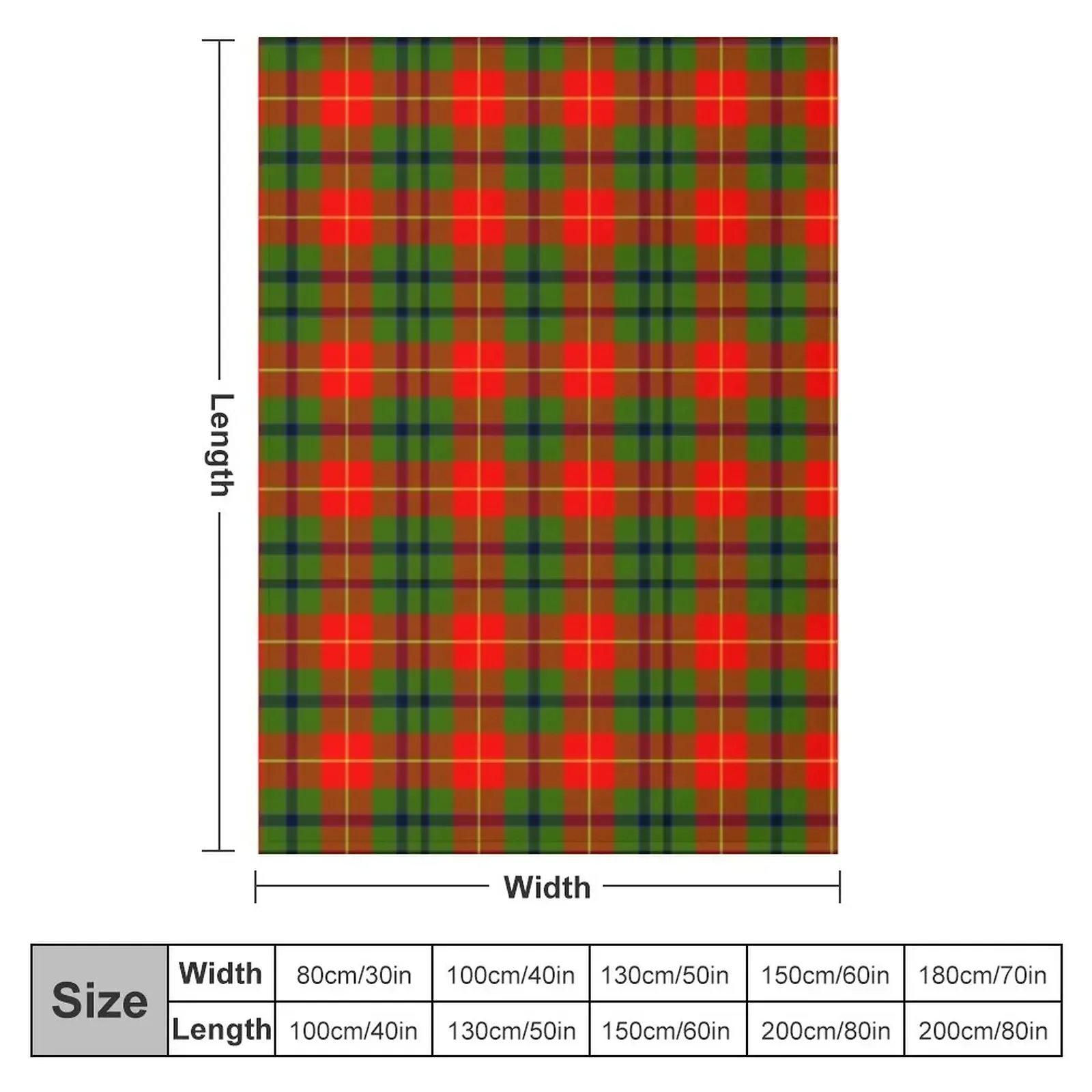 Clan Turnbull Tartan Throw Blanket Plush Hair Luxury Designer manga Blankets