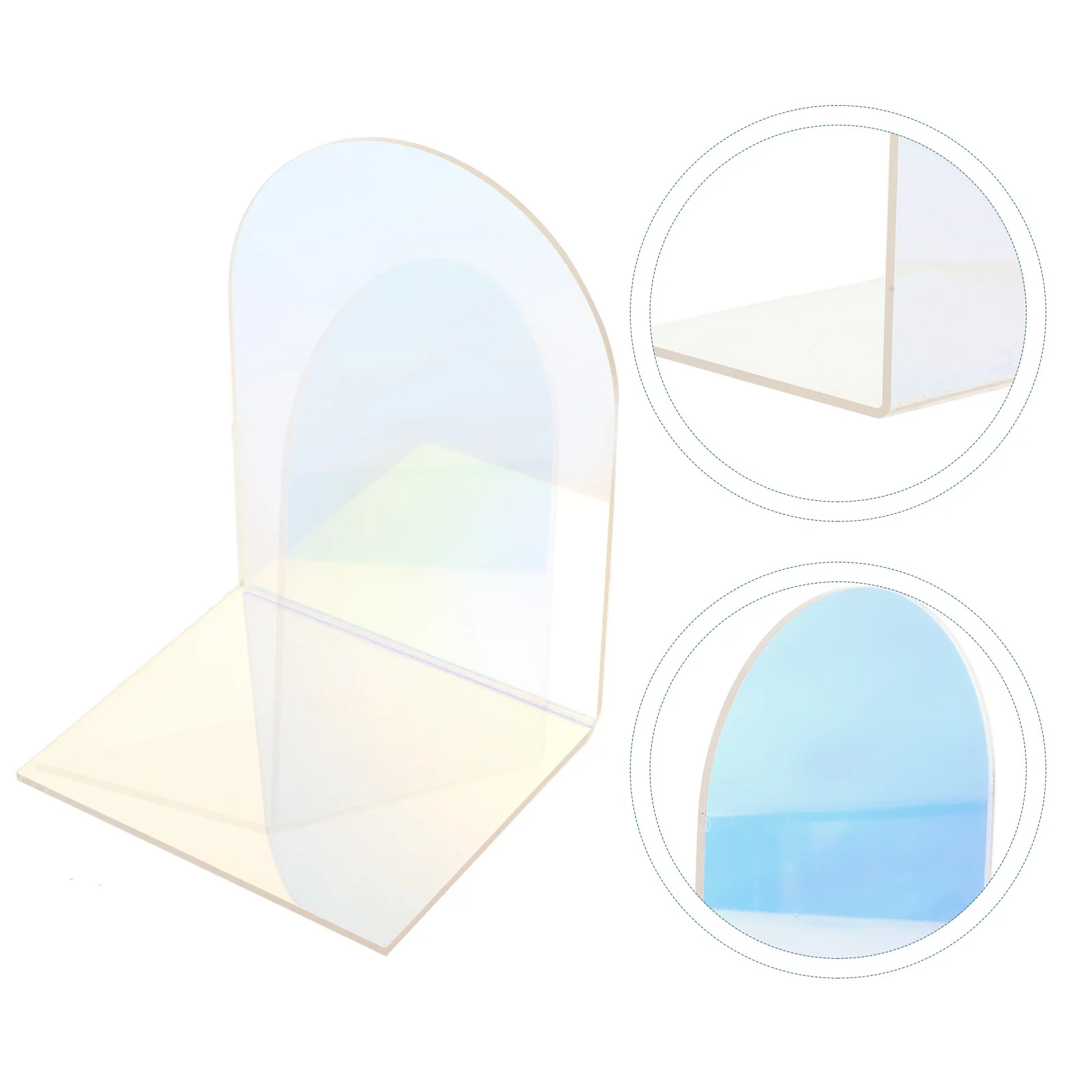 

1Pair Desktop Book Organizers Stylish Acrylic Bookshelf for Tidy Book Magazine File Arrangement Bookends Acrylic Base Bookstand