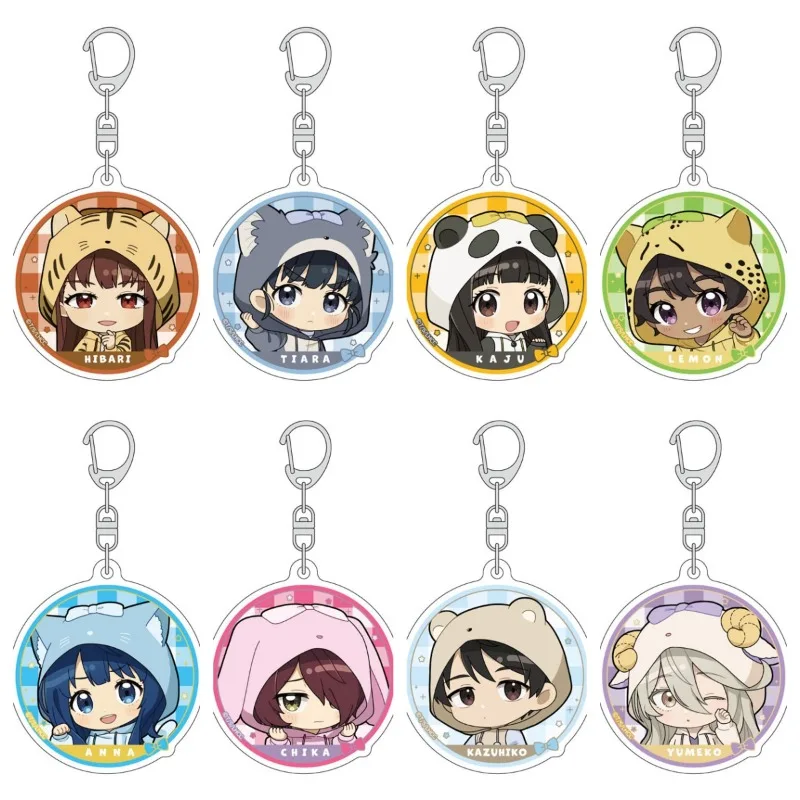 Too Many Losing Heroines! Anime KeyChain ‌Tiara Basori Chika Komari Men Key Chain for Women Cartoon Figure Acrylic Pendant Gifts
