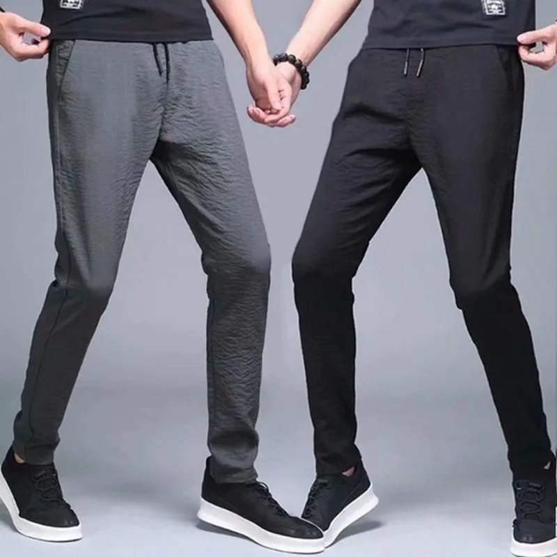 

Running Pants Straight Leg for Men's Trend Summer Thin Casual Pants Loose Ice Sports Pants Joggers Sweatpants Sport Pants Men