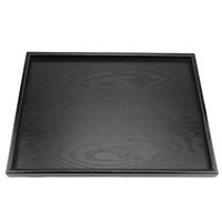 40*30cm Rectangle Shape Solid Wood Tea Tray Coffee Snack Food Meals Serving Tray Plate Restaurant Trays Black