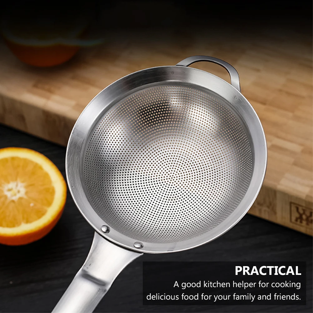 

Stainless Steel Fine Mesh Strainer Hot Pot Spoon Filter Ladle Long H Scoop Multi Function Kitchen Tool Safe