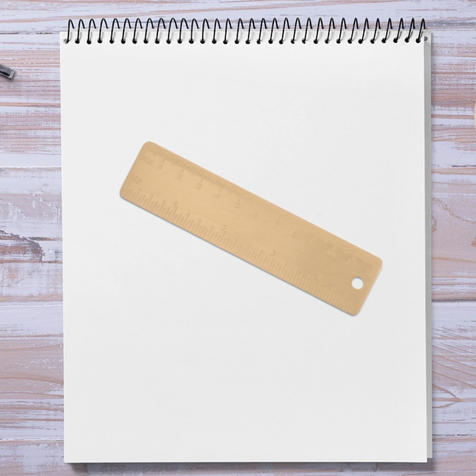 

2pcs 12Cm Mini Brass Ruler Small Metal Straight Scale Dual Scale Measurement Tool For Drawing Architect Students Outdoor