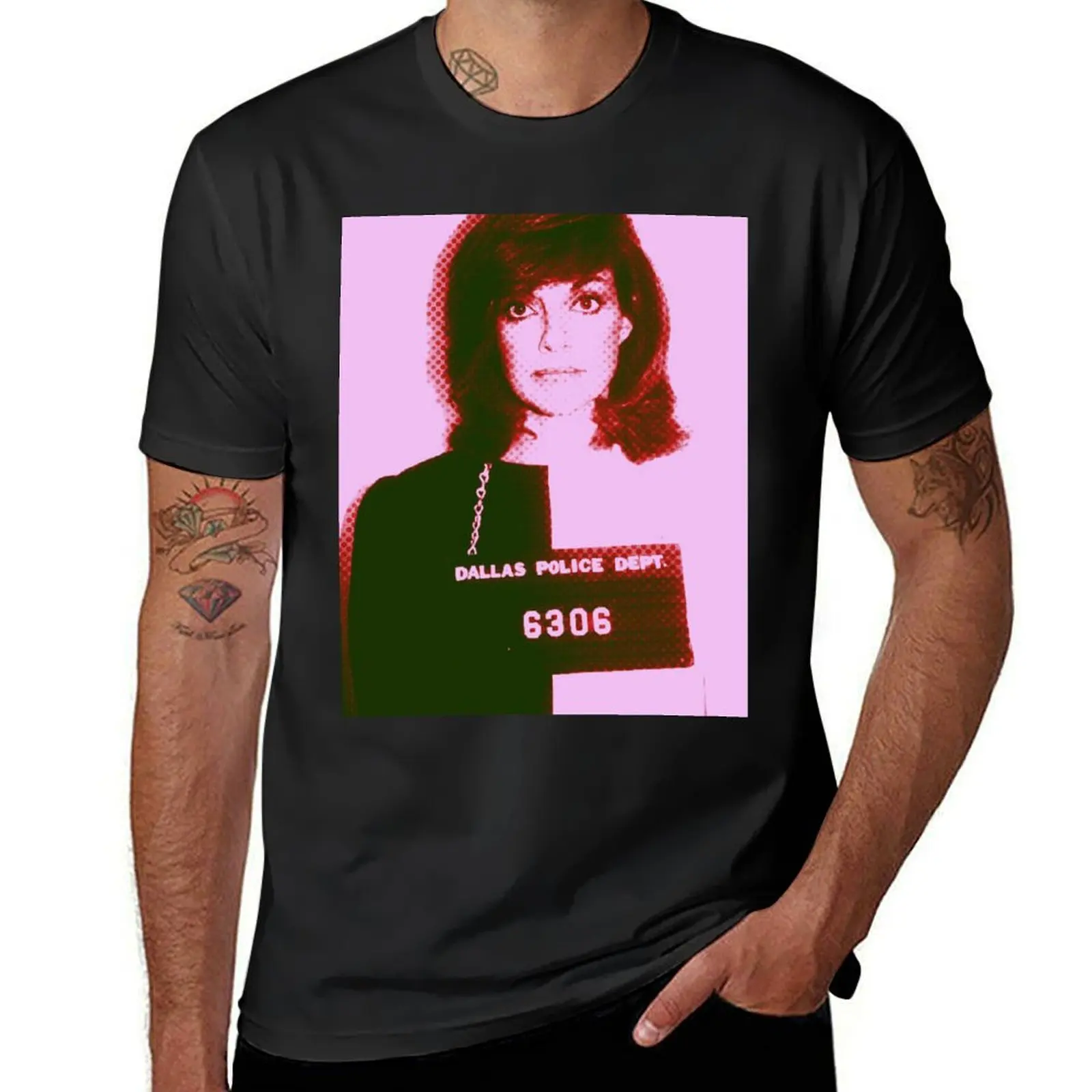 Sue-Ellen Ewing Mug shot T-Shirt quick drying tops new edition men clothings