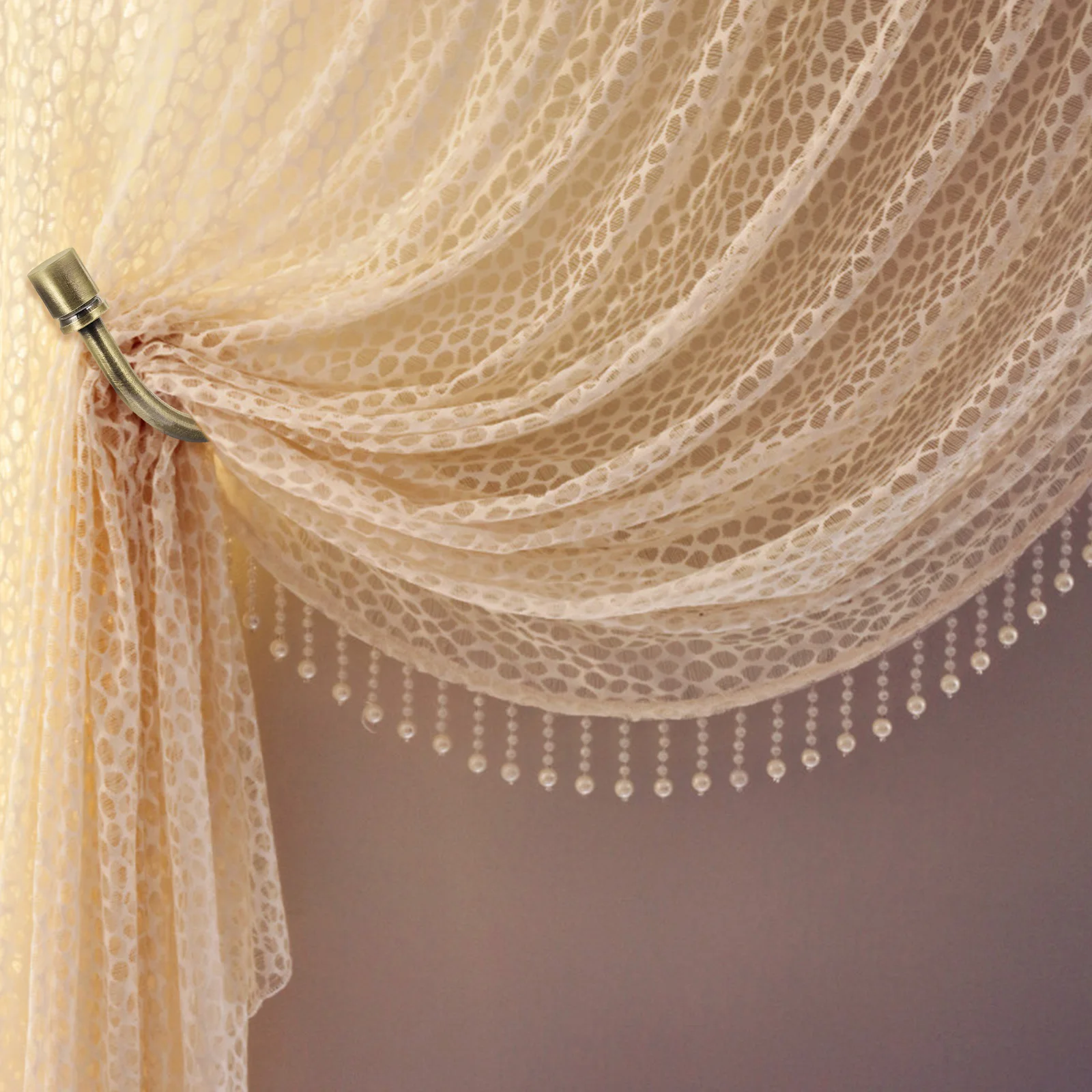 

1Pair Wall Mounted Curtain Hooks U Shaped Modern Elegant Home Decor Tiebacks for Windows Drapes Coats Hats Storage