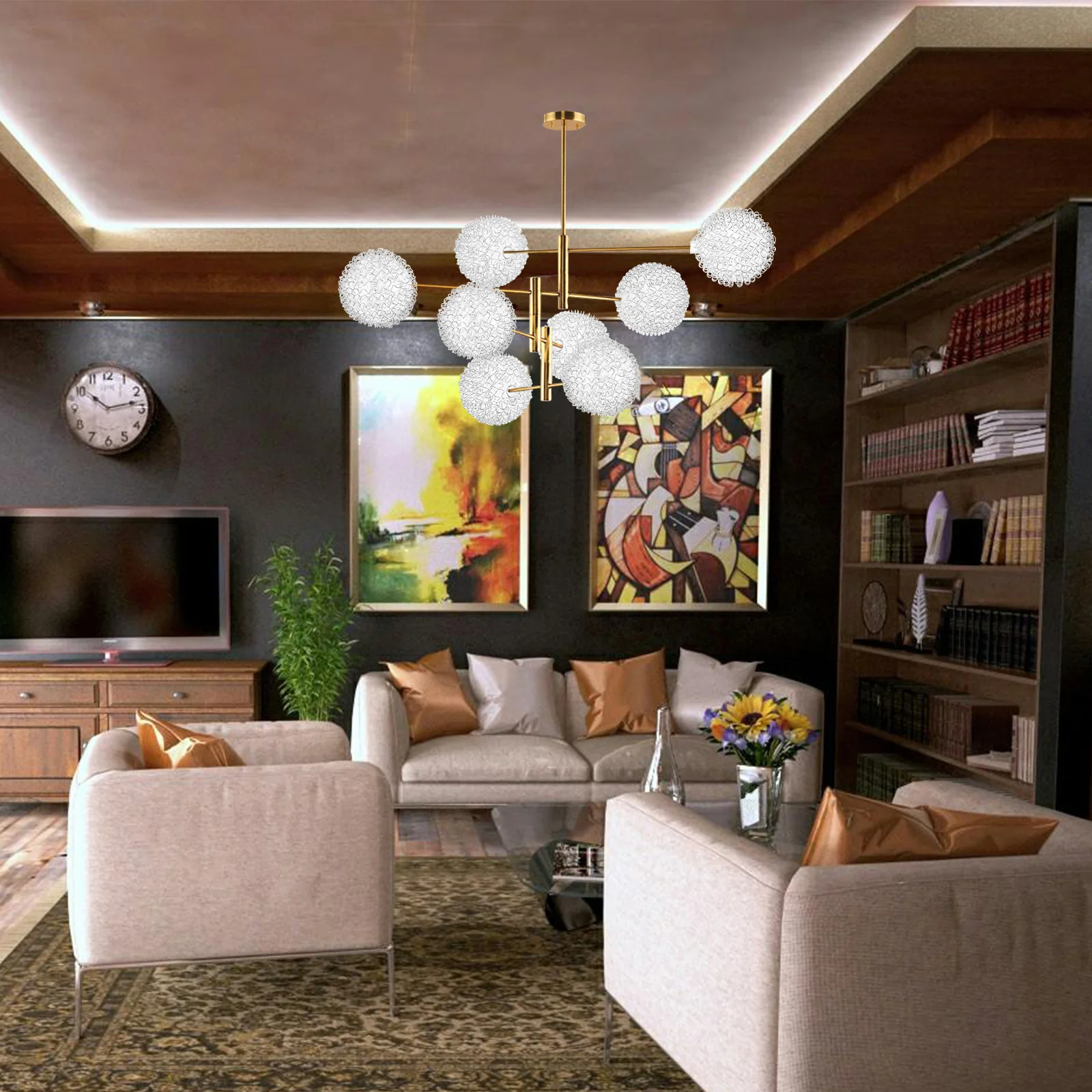 عاكس الضوء سلكي من الألومنيوم G4 تصميم حديث من الزجاج الشفاف متوافق مع مصابيح معلقة لأرضية الطاولة وغطاء خفيف مزخرف للمنزل