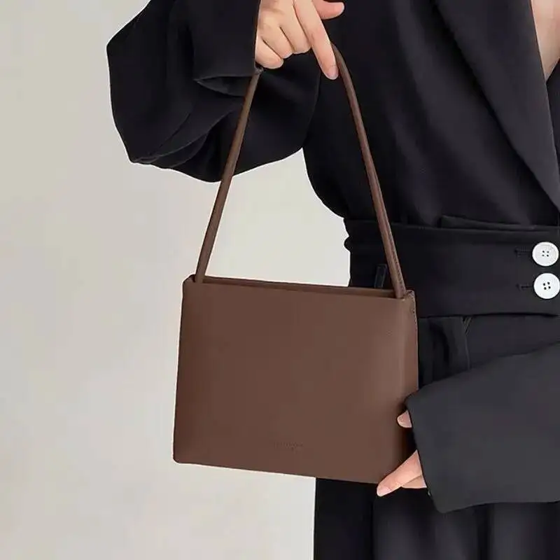 

Bloom Vintage Coffee Underarm Wallet Women Retro Elegance Chic Square Shoulder Handbag Crossbody Bags Aesthetic