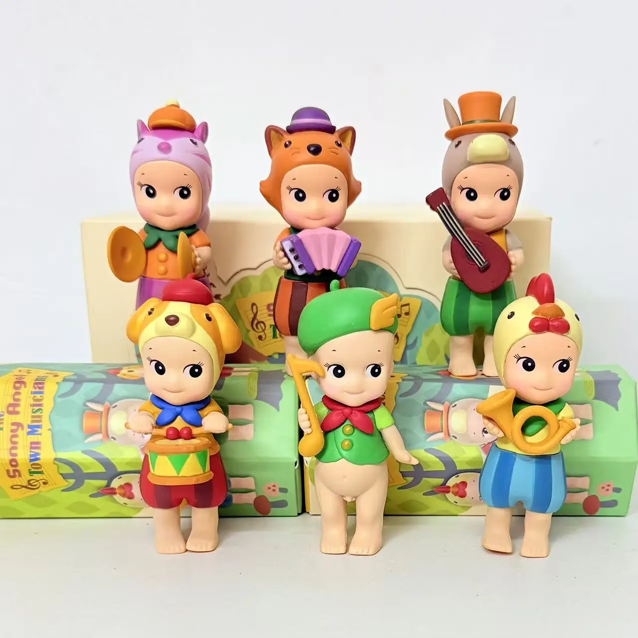 

Высокое качество, новая мини-фигурка ангела, серия городских музыкантов, слепая коробка, милый мини-аниме, декоративная детская подарочная серия-сюрприз