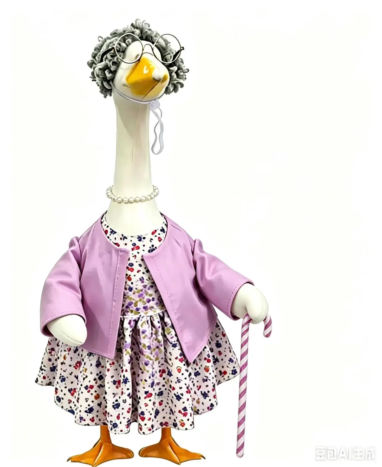 Carnival Goose Outfit 23 Inch 100-day-back-to-school Cloth Grandma Costumes Cosplay Halloween Holiday Party for Home Yard Statue