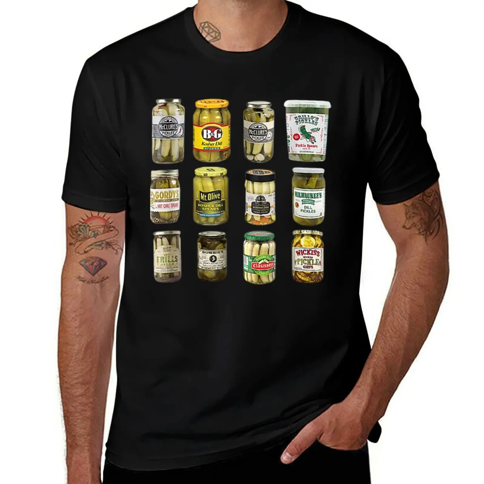

vintage Canned Pickles T-Shirt graphics cute clothes plus size tops mens t shirt graphic