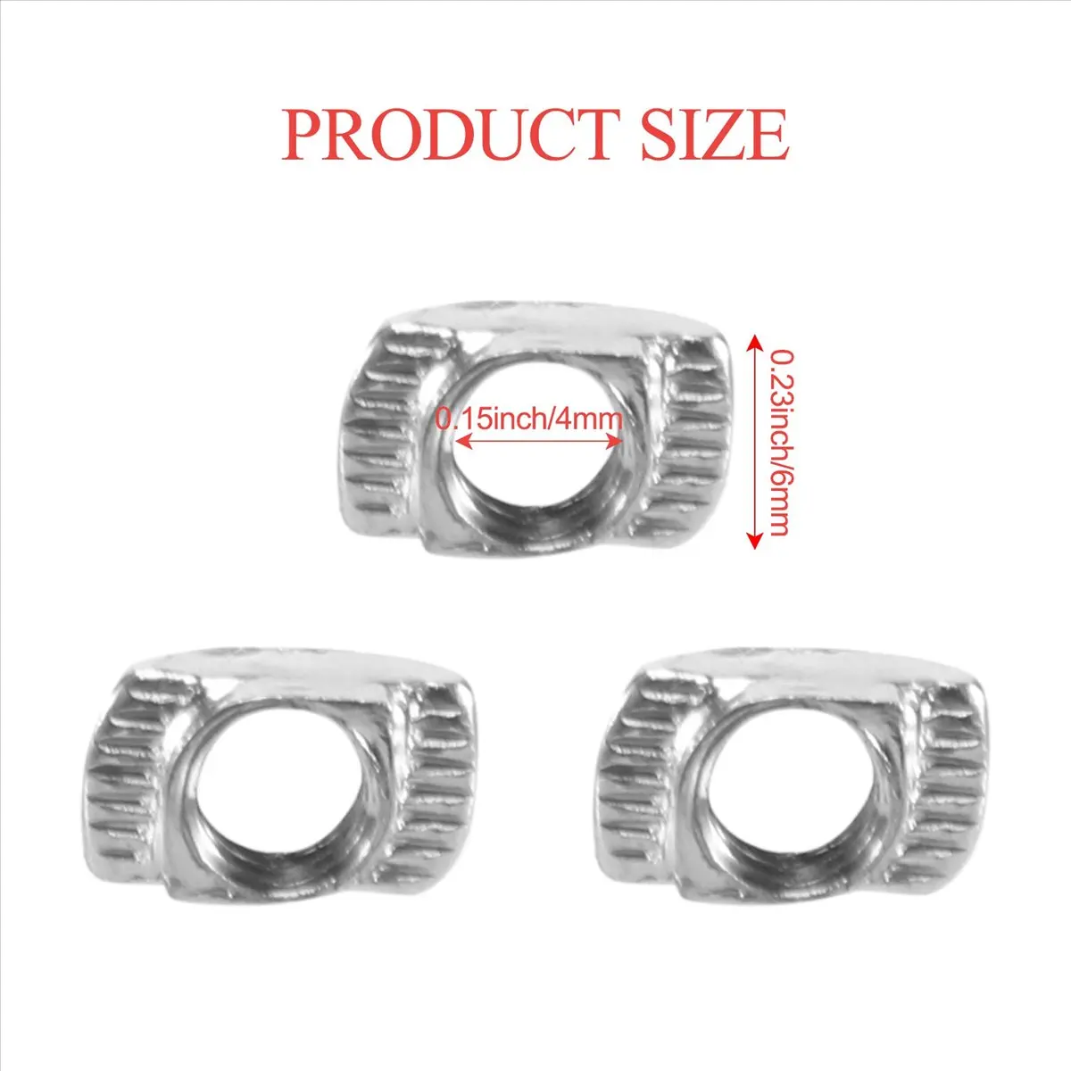 GTS 100 pcs M5 Hammer Nut Carbon Steel Aluminum Connector T Fastener Sliding Nut