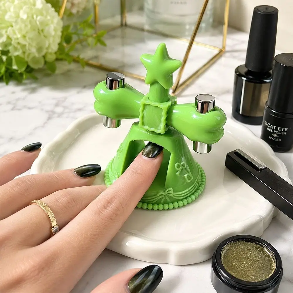Rotatable Cat Eye Nail Magnet DIY Elevated Base Nail Art Magnet Tool Dual Positioning Magnets Ring Magnet Manicure Tool