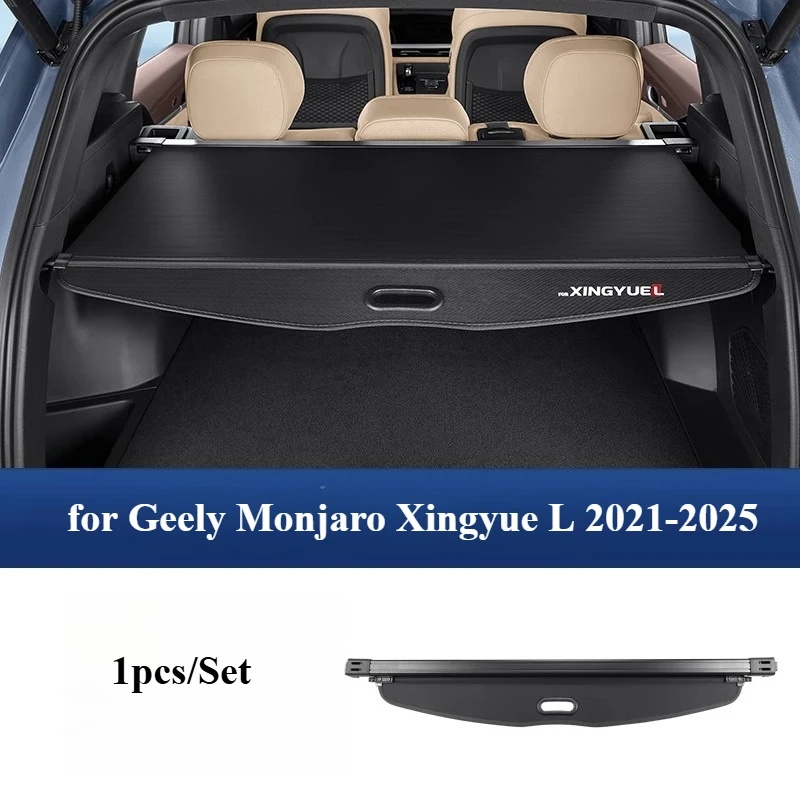 For Geely Monjaro Xingyue L 2021-2025 Car Rear Trunk Privacy Curtain Retractable Waterproof Security Shield Cargo Cover