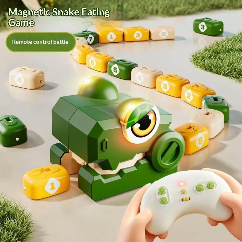 Remote Control Greedy Snake Magnetic Toy Duel Parent Child Interactive Battle Magnetic Swallowing Snake Remote Control Car