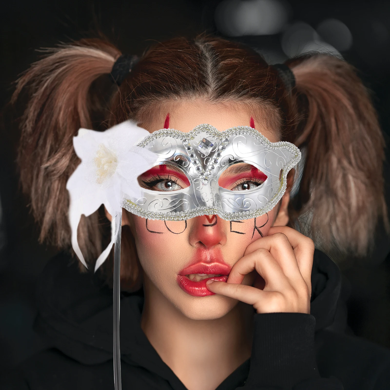 

Mask for Masquerade Party Women's Handheld Prom Decorative Masks Mascarade
