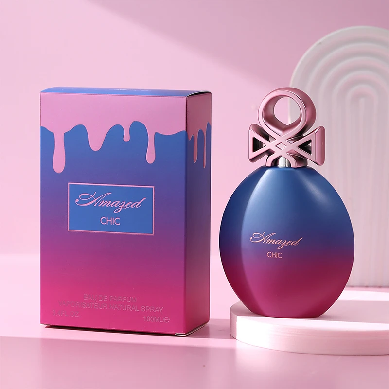 

Premium Women's Perfume Unique Blue-purple Bottle Coffee Floral Eau De Toilette Fresh Long-last Brand Best-sell Fragrance Spray