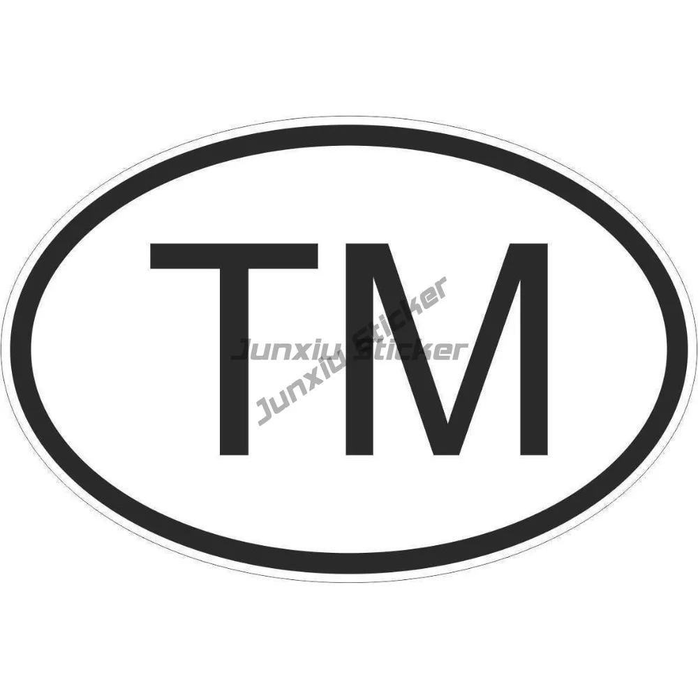 

Oval Tm Sticker Flag Country Code Bumper Decal Car Turkmenistan Turkmen Bumper Decal Camping Decals Waterproof