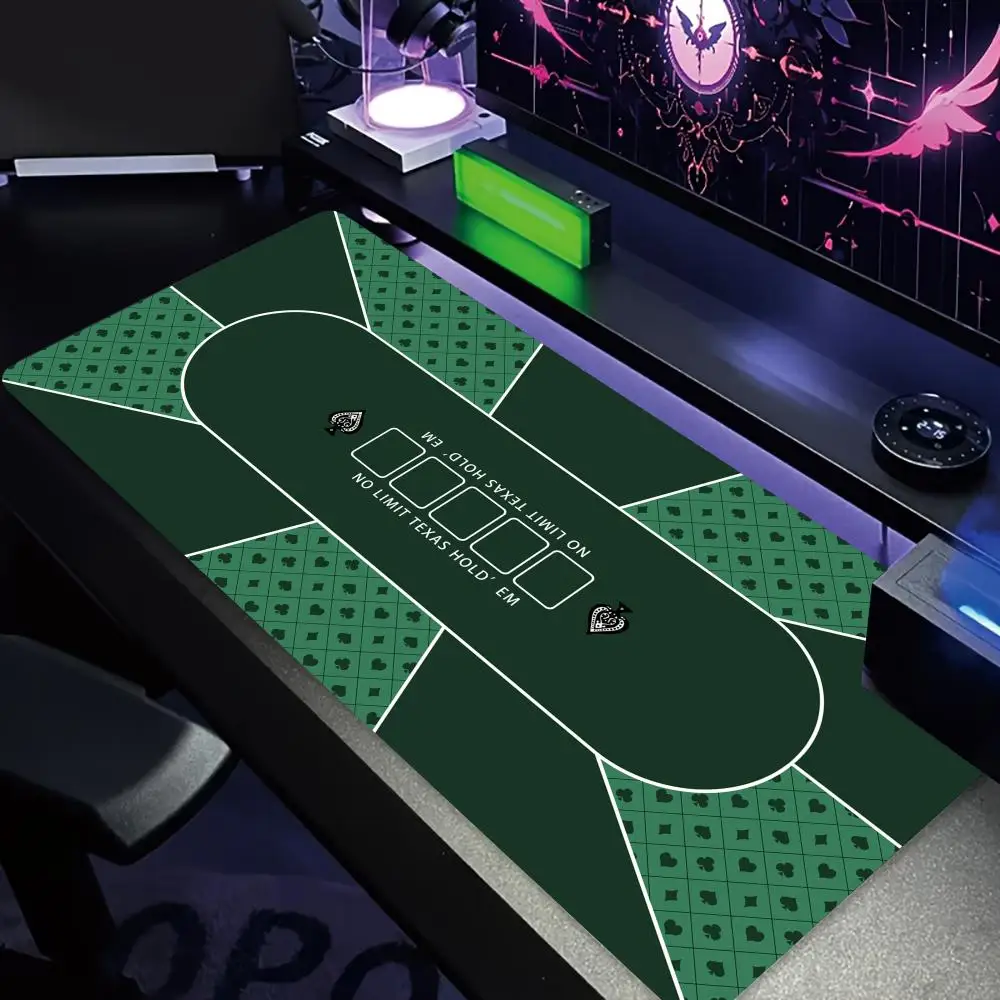 تكساس هولدم بوكر تصميم كبير ماوس الوسادة حصيرة مكتبية بطاقة لعبة حصيرة عدم الانزلاق دائم مخيط حافة مكتب الملحقات بوكر حصيرة البساط #1