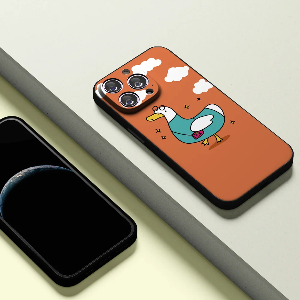 

Cute Duck Phone Case For IPhone16 15 14 13 12 Mini 11 Pro XS Max X XR SE5 6 7 8 Plus Soft Silicone Cover