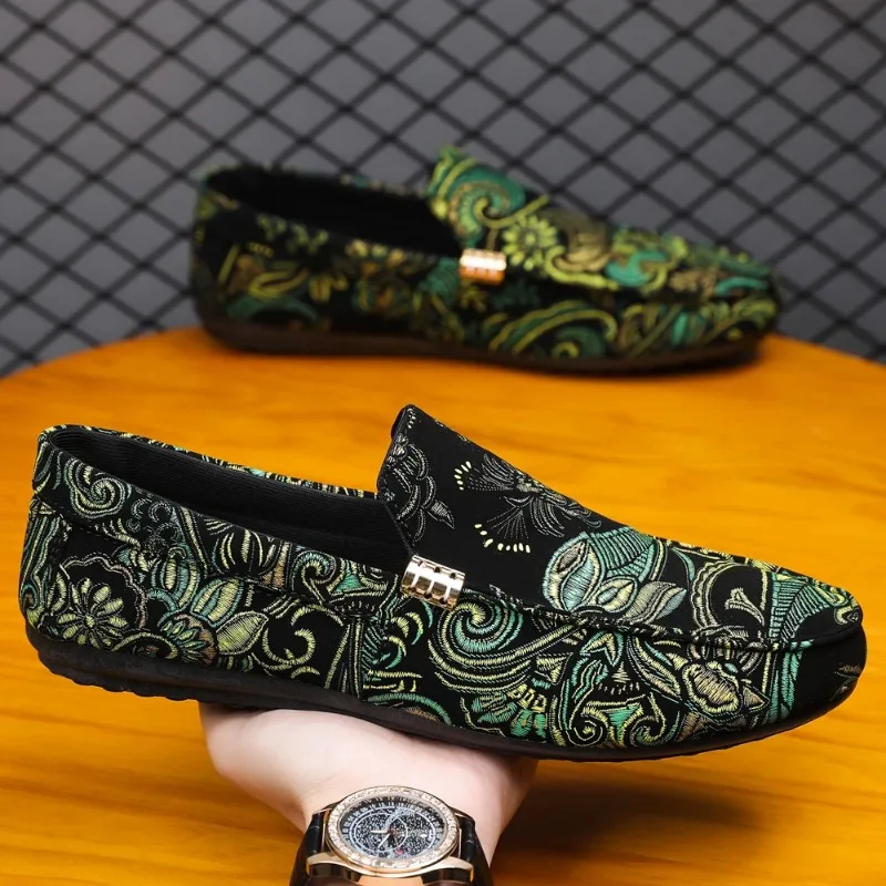 Men's Casual Shoes Trendy Chinese-inspired Loafer-style Slip-ons Retro Casual Footwear