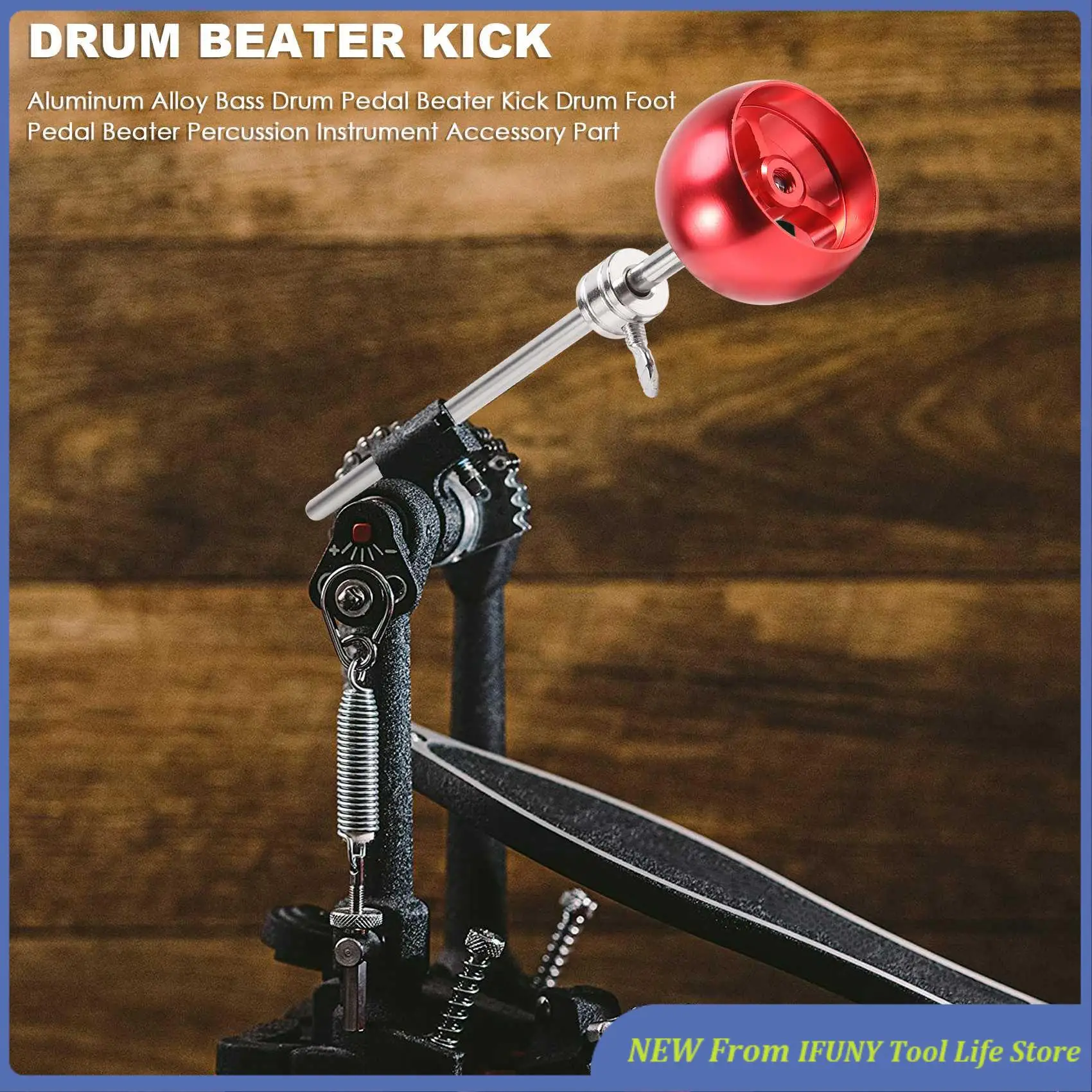 Aluminum Alloy Bass Drum Pedal Beater Kick Drum Foot Pedal Beater Percussion Instrument Accessory Part New