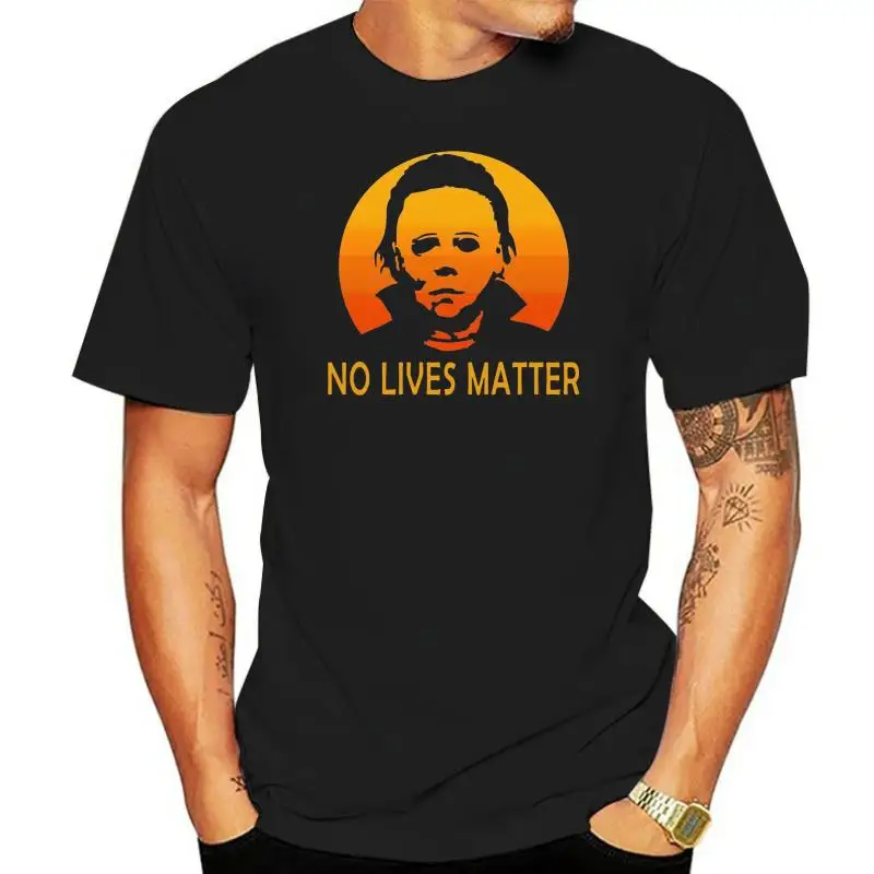 Black Navy No Lives Matter Michael Halloween Myers T-Shirt S M L Xl 3Xl Custom Special Print Tee Shirt