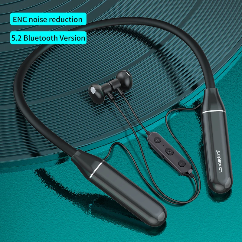 Langsdom L5Max neck-mounted sports Bluetooth headset listening to songs semi-in-ear ultra-long battery life noise reduction