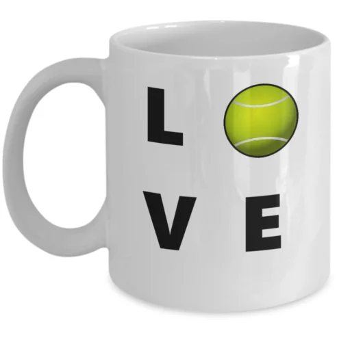 Love Tennis - Sport lover coffee mug gift - Tennis ball player daughter son gift