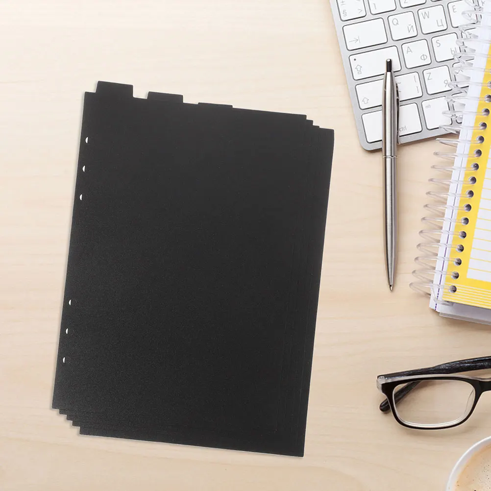 10 قطعة فواصل الموثق البلاستيكية المفكرة علامات ملف مكتب المدرسة دفتر مؤشر الصفحة علامات فضفاضة ورقة تصنيف مقسم