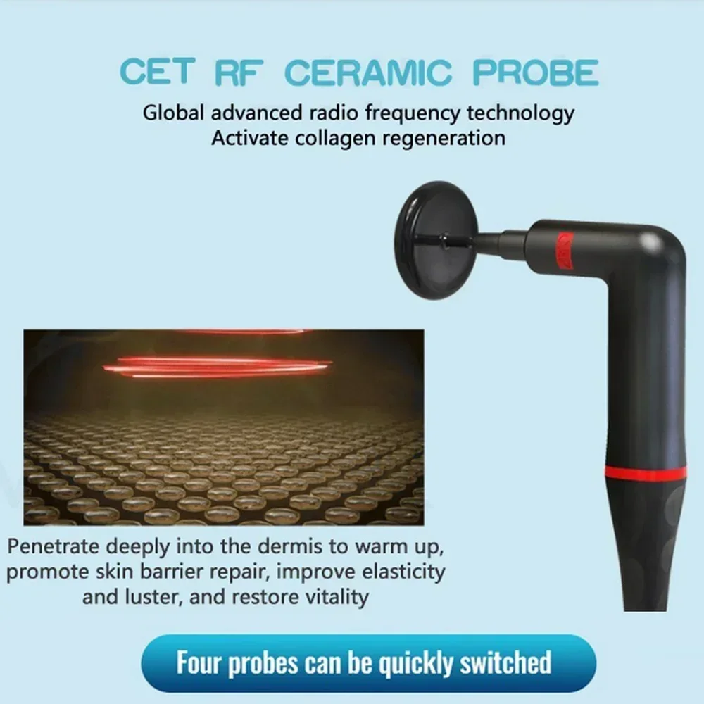 INDIBA CET RET Tecar 고주파 피부 타이트닝, 딥 셀룰라이트 치료 기계, 물리 치료 투열, 448KHz, 12cm