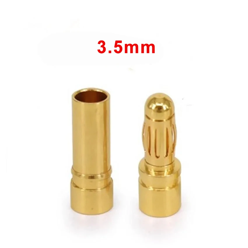 20pairs Or 10pairs 2mm 3.5mm 4mm 6mm 8mm Bullet Banana Plug Connector Male Female for RC Battery Part Gold PlatedARE4