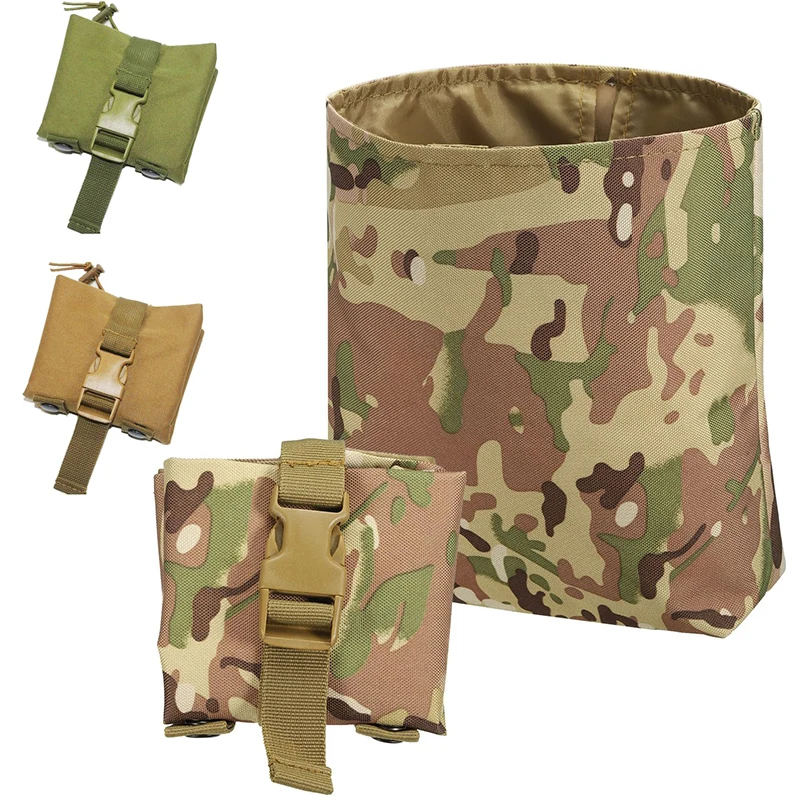 New Molle Folding Dump Drop Magazine Pouch Outdoor Camping Hunting Accessories EDC Foldable Recovery Mag Holster Waist Bag