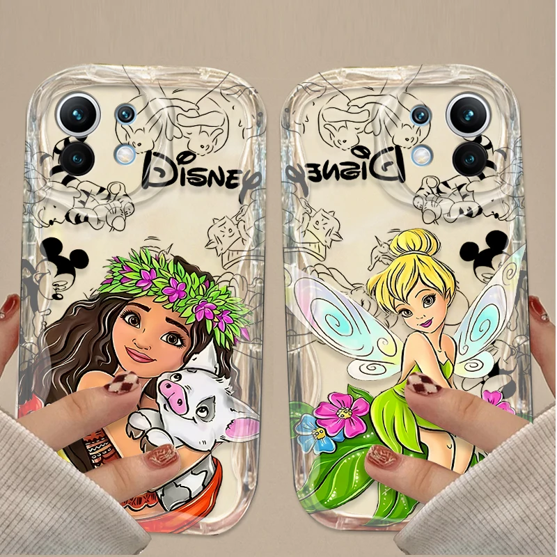 Disney Princess Wave TPU Case For Xiaomi 14T 13T 12T 13 12 11 11i Lite 5G 10T POCO X5 X6 Pro X3 NFC X4 GT F3 F4 F5 F6 M6 M5S C65