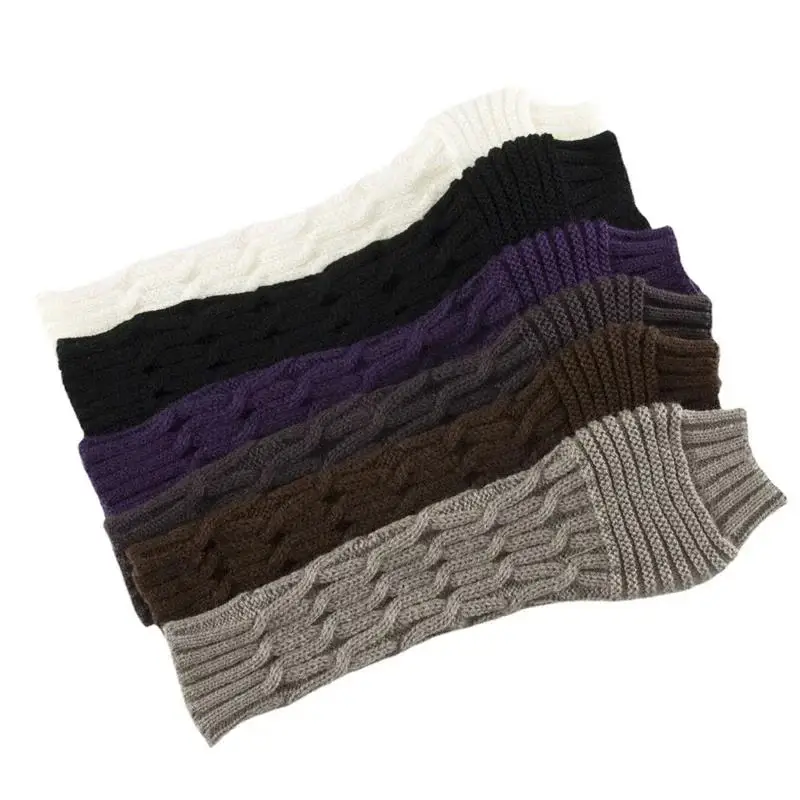 Fingerlose Strickhandschuhe für Damen – Winter-Armwärmer im Gothic-Punk-Stil für Freizeitkleidung