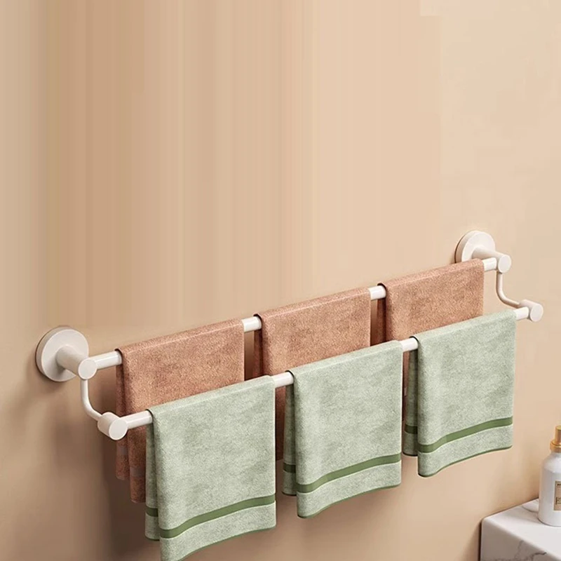 Double-Pole Bath Towel Bar Rack- Stainless Steel Towel Rack Used In Bathroom. Double-Pole Heavy-Duty Wall Towel Rack