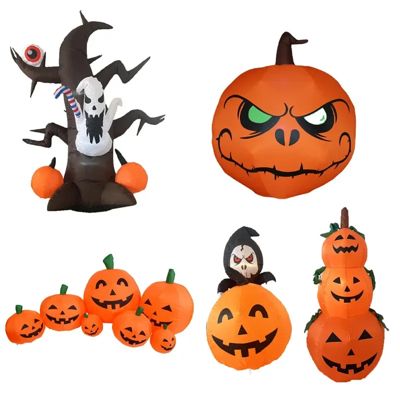 

Cross-border special venue atmosphere arrangement props Halloween pumpkin ghost tree tombstone ghost inflatable luminous