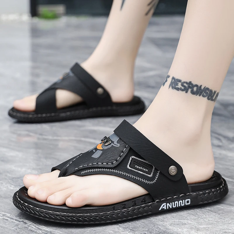 Flip flop sandals summer men\'s outdoor casual breathable non slip waterproof sandals fashion dual-purpose slippers beach shoes