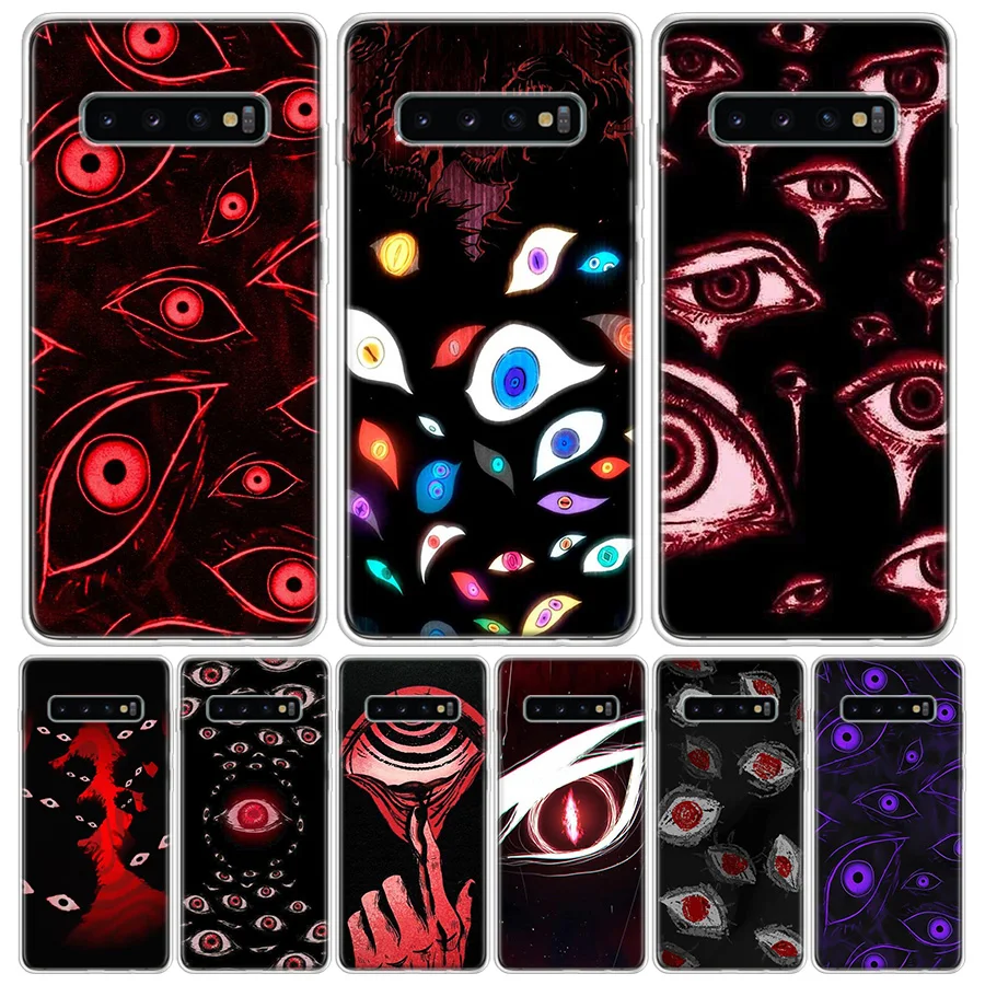 Scary Face Eyes Phone Case For Samsung Galaxy S24 S22 S23 Ultra S20 FE S10 S21 Plus S10E S9 S8 + Coque Back Cover