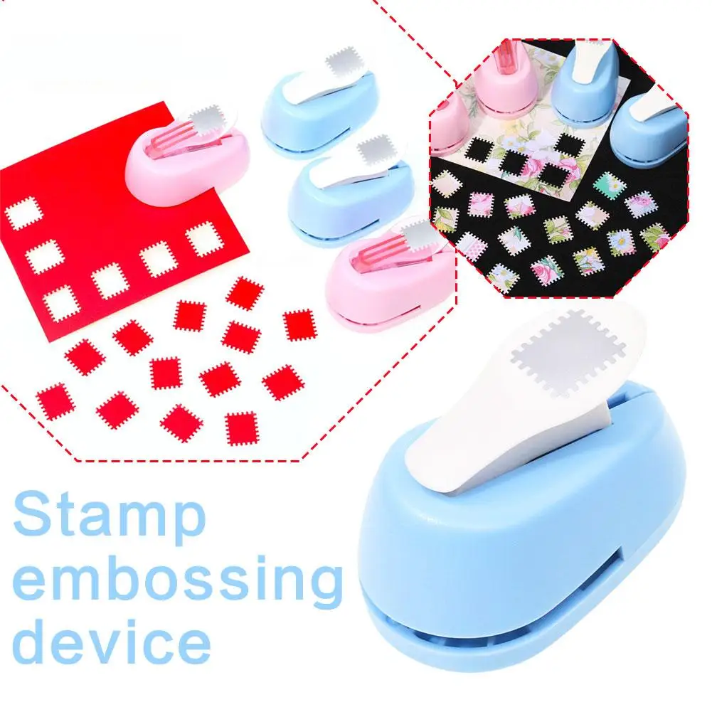 Stempel Embossing Apparaat Vorm Craft Punch Embossing Machine Journal Post Office Materiaal Ronde Perforator Getande Embosser Stempel