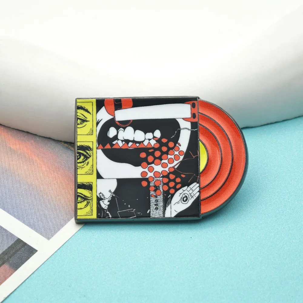 Foo Fighters – Ihre Lieblingsspielzeug-Brosche, Alternative Rock Band, Anstecknadel, Abzeichen in Form einer roten Vinyl-Schallplatte, Musik-Fan-Schmuck, Geschenk. – Detail 11