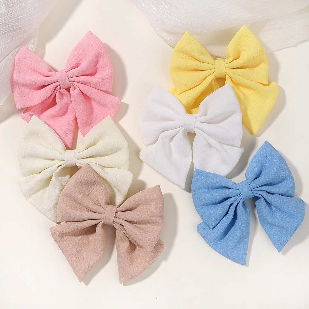 1PC 4.5Inch Grosgrain Ribbon Hair Clips Hairpin for Baby Girls Delicate Bow Hairgrips Child Headwear Kids Hair Accessories