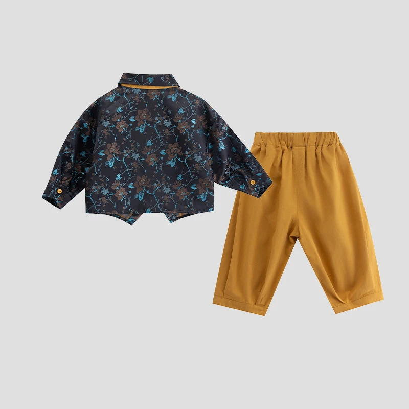 Boys Coat+Pants Kids Suits 2PCS/Set Cotton Printed Spring Autumn Cotton Christmas Gift Teenagers Jogging Suit 2026 Spring Autumn