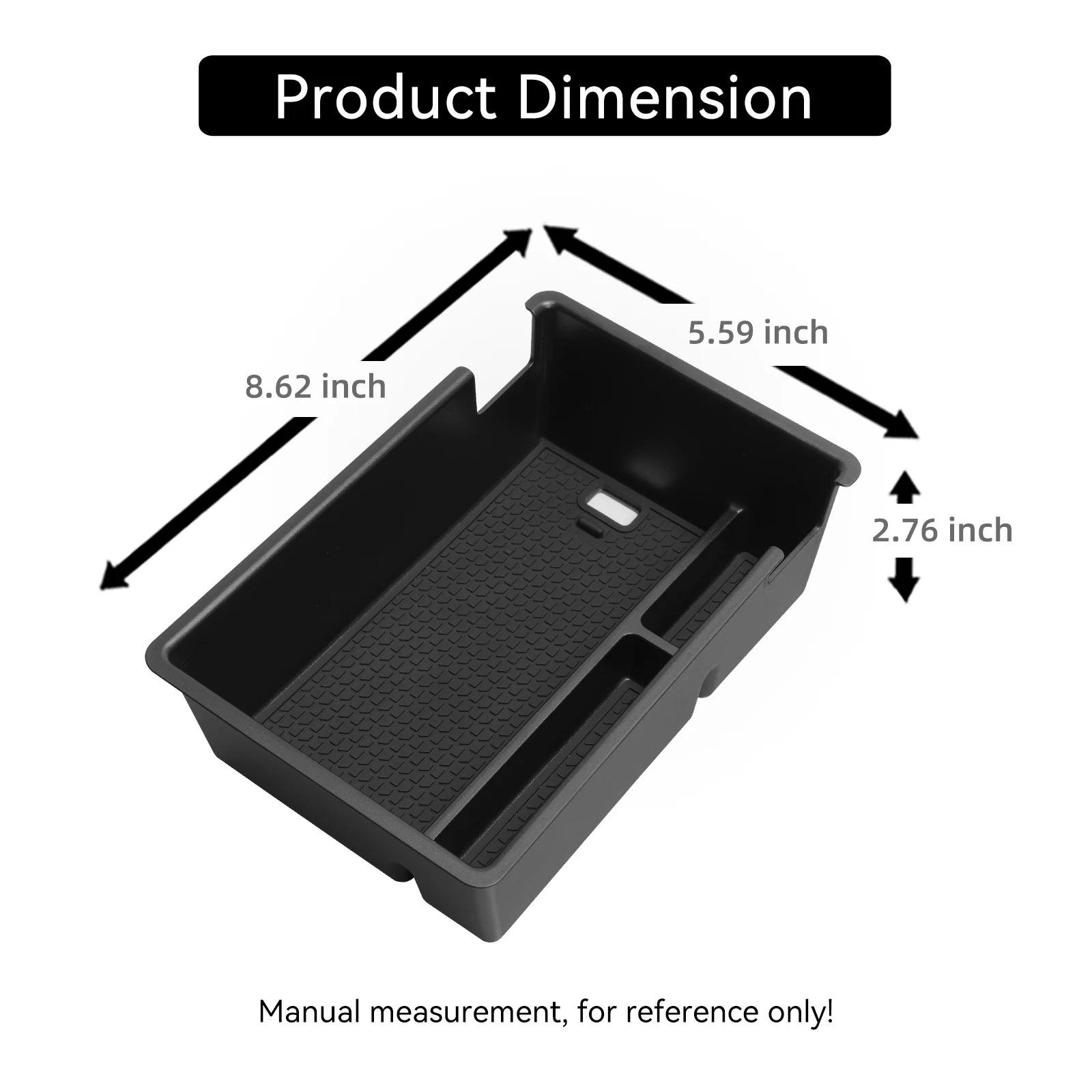 for BYD Yuan UP/ Atto 2 2025-2026 Button Control Version Center Console Armrest Storage Box Tray Organizer Accessories Black
