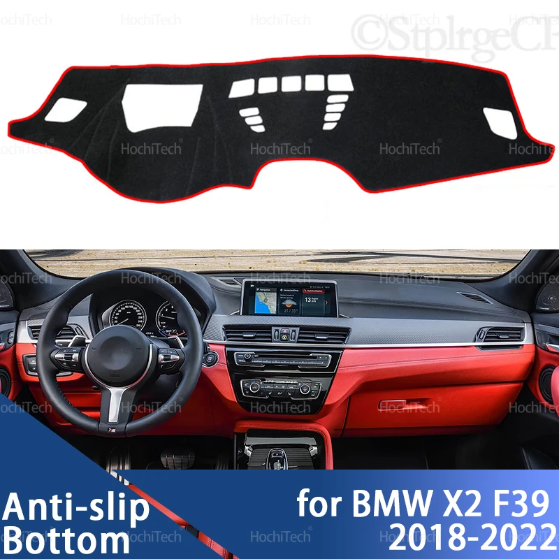 For BMW X2 F39 2018-2022 Dashboard Cover Avoid Light Anti-Slip Anti-dirty Mat Pad Sunshade Dashmat Protect LHD RHD